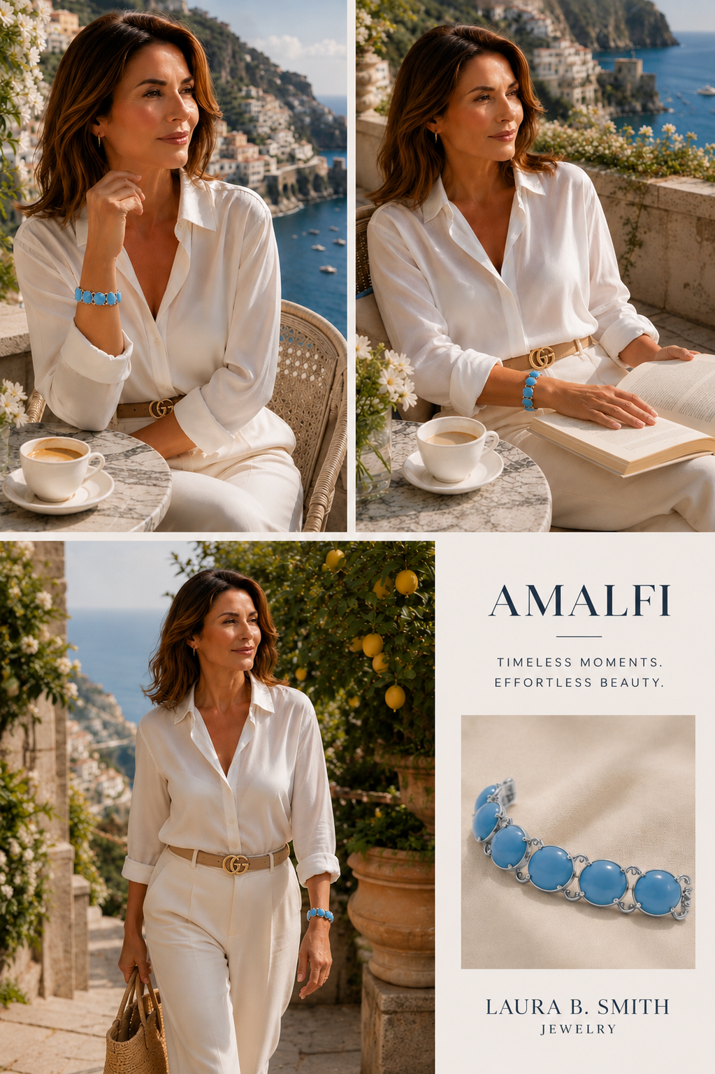 Amalfi Blue Opal Sterling Silver Statement Bracelet | Laura B. Smith Jewelry