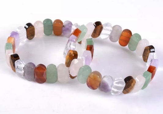 Colorful Mixed Gemstone Stretch Bracelet