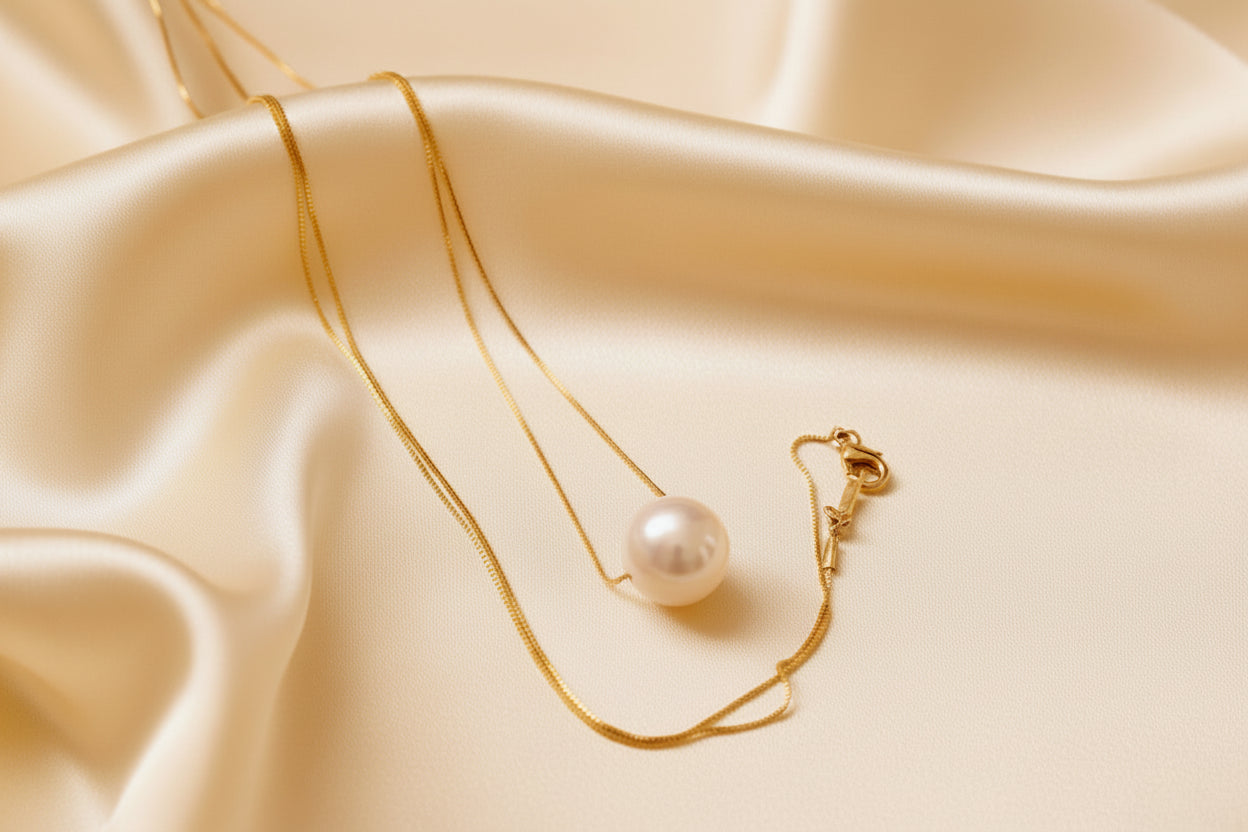 Montecito Freshwater Pearl Drop Necklace | Gold-Filled Pearl Necklace