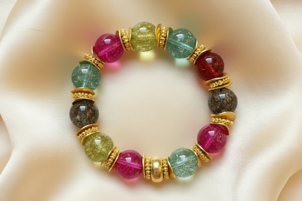 Capri Aurora Tourmaline Necklace & Bracelet Set - Luxury Resort Jewelry