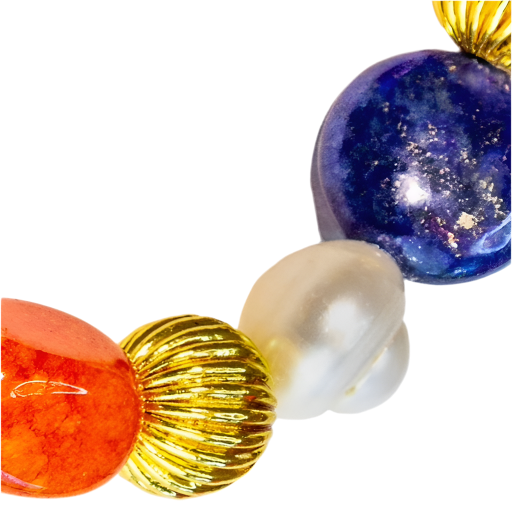 One-of-a-Kind Capri Lapis Lazuli, Carnelian & Freshwater Pearl Statement Bracelet