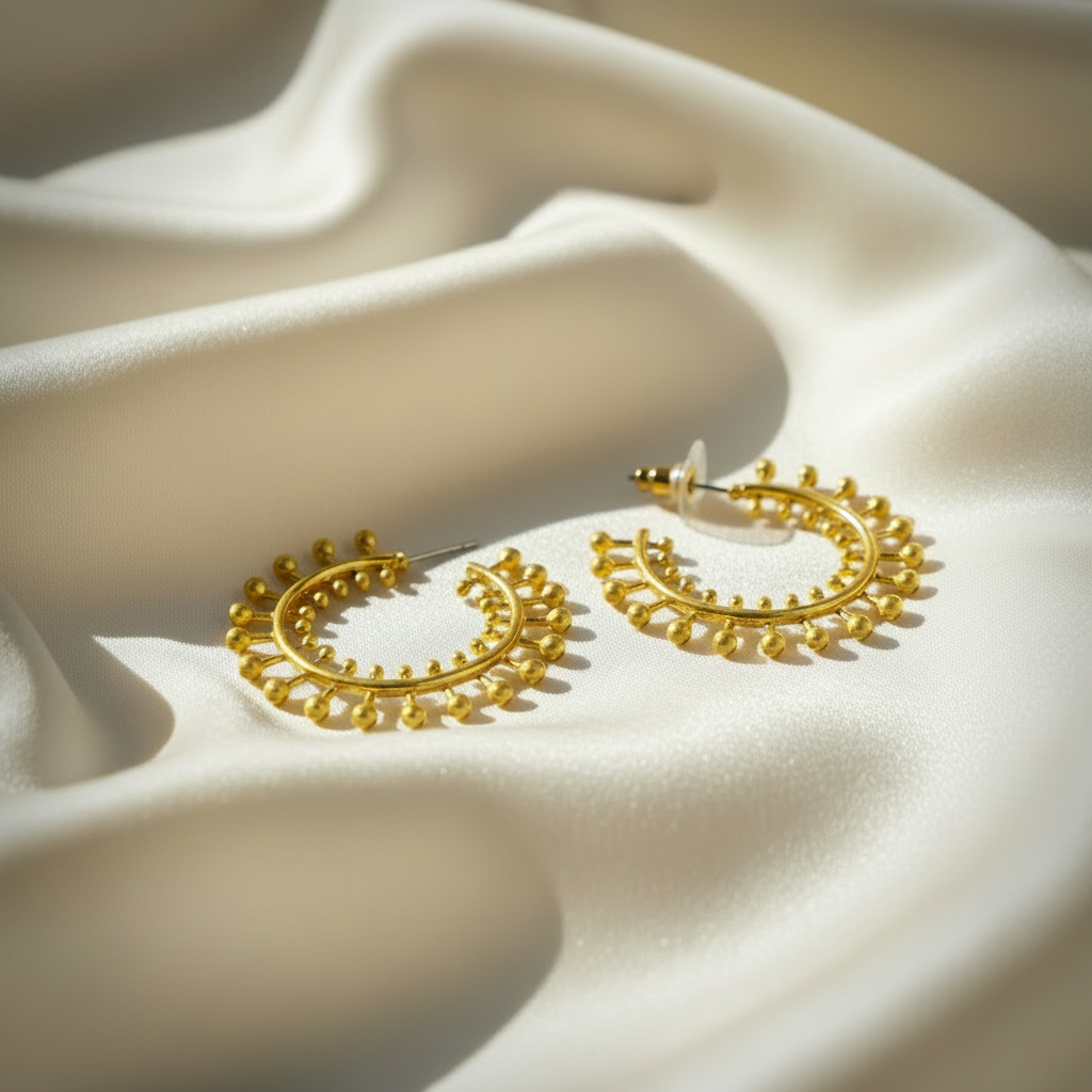 Capri Soleil Limited Edition 22k Gold Vermeil Bali Hoop Earrings