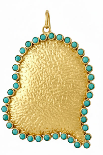 Capri Sculptural Turquoise Statement Earrings | Limited Edition 22K Gold Vermeil