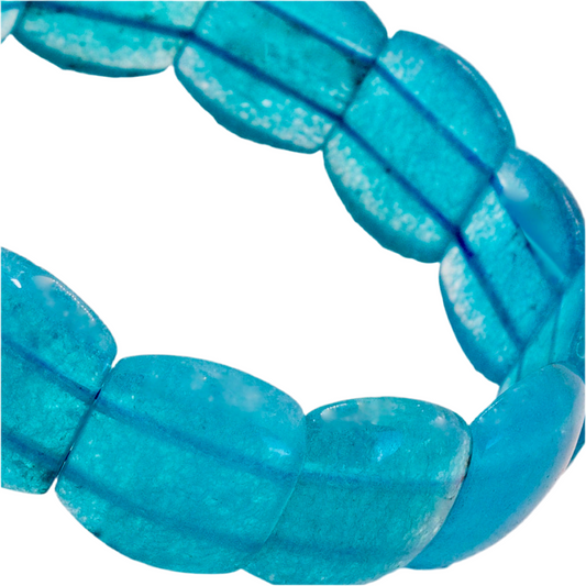 Sky Blue Druzy Geode Gemstone Bracelet