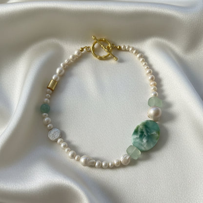 Montecito Angel Victoria Stone, Amazonite & Freshwater Pearl Statement Necklace