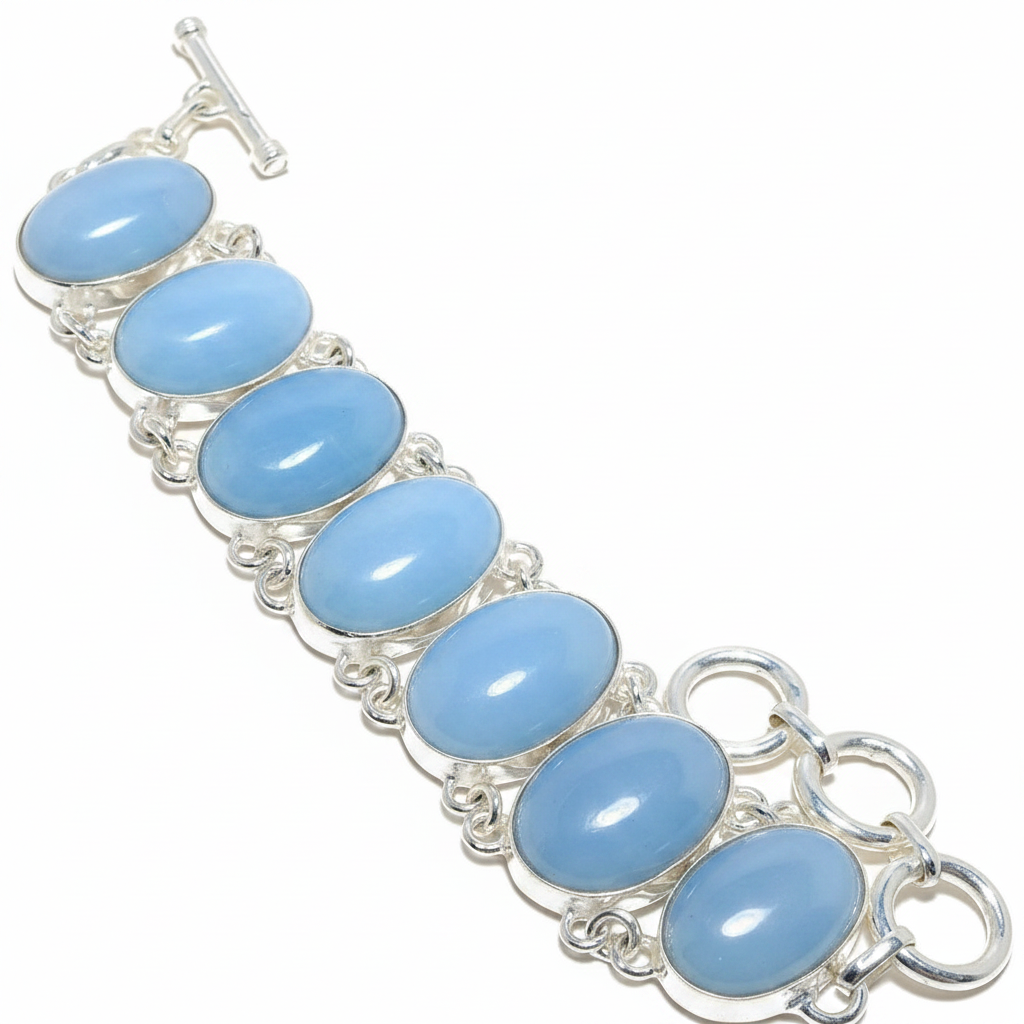 Amalfi Blue Opal Sterling Silver Statement Bracelet | Laura B. Smith Jewelry