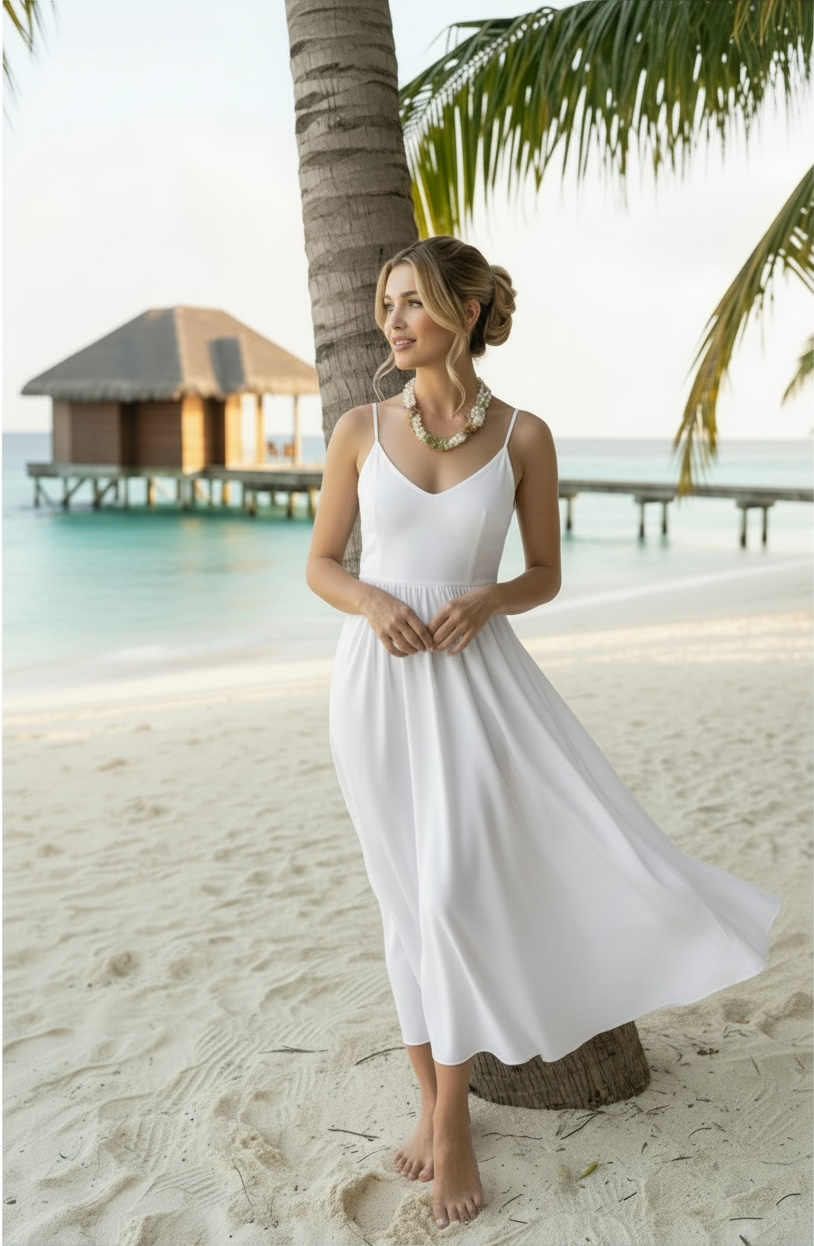 Capri Riviera Tourmaline & Freshwater Pearl Triple Strand Necklace - Luxury Resort Statement Jewelry