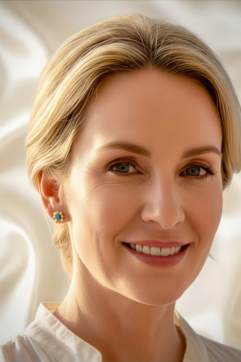 Capri Petite Turquoise & Pearl Stud Earrings – Sleeping Beauty Turquoise Gold Vermeil Studs