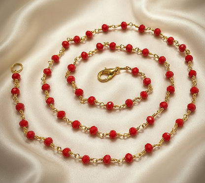 Capri Rosso Coral & Pearl Jewelry Set - Luxury Resort Necklace, Earrings & Bracelet