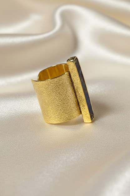 Capri Lapis Lazuli & Gold Vermeil Cigar Ring