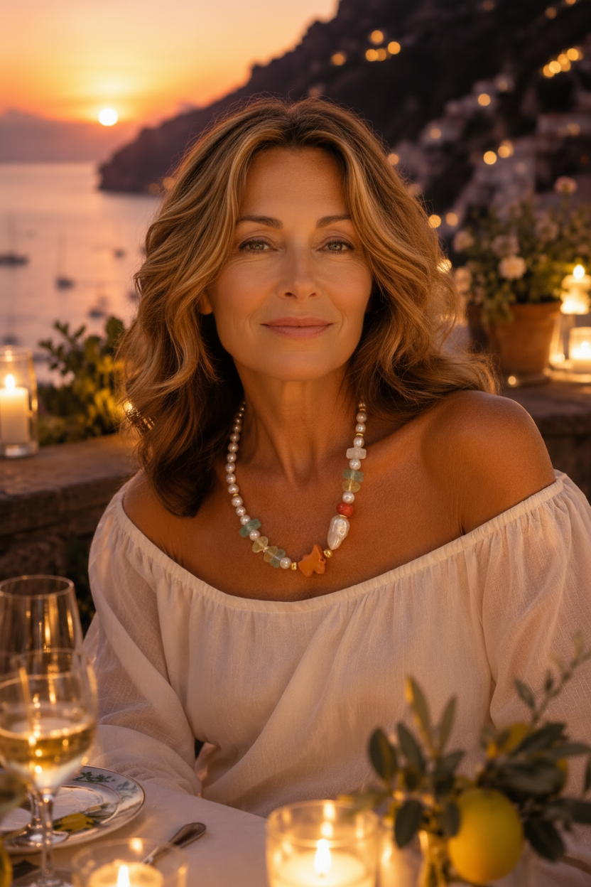 One-of-a-Kind Amalfi Coral Mare Baroque Pearl Statement Necklace