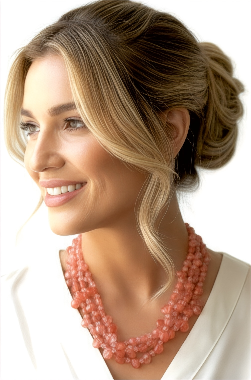 Capri Pink Watermelon Quartz Statement Necklace – Blush Gemstone Resort Jewelry