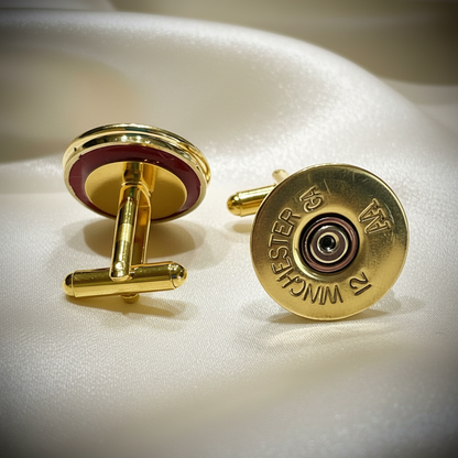 Montecito Winchester 12 Gauge Brass Cufflinks | Handmade Shotgun Shell Cufflinks