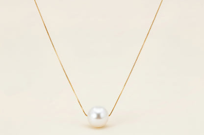Montecito Freshwater Pearl Drop Necklace | Gold-Filled Minimalist Pearl Necklace