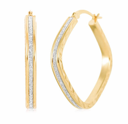 Silver & Gold Square Hoops