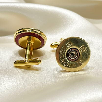 Montecito Winchester 12 Gauge Brass Cufflinks | Handmade Shotgun Shell Cufflinks